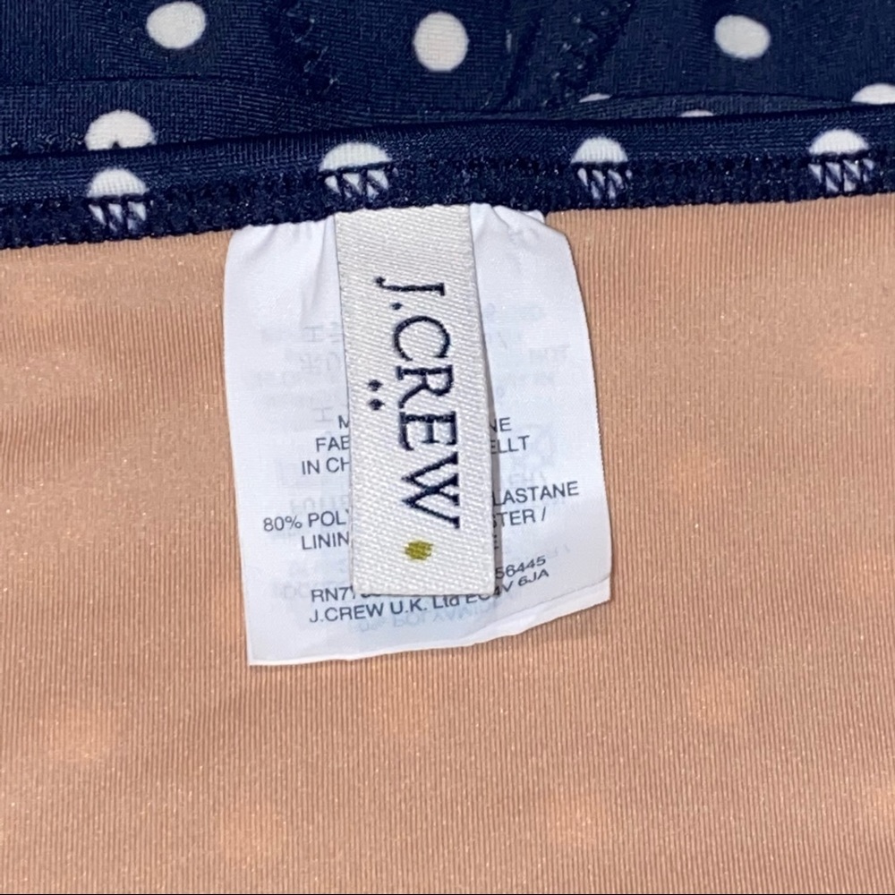 J. Crew Blue & White Polka Dot Scallop Swimsuit - Picture 6 of 10